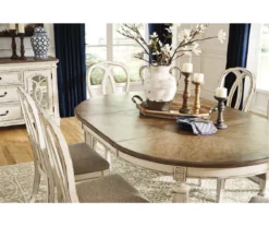 Raelyn Oval Extension Leaf Dining Table -Living Room Furniture Store 810599594 7