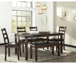 Coviar 6-Piece Dining Set With Bench -Living Room Furniture Store 810599628 2