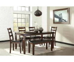 Coviar 6-Piece Dining Set With Bench -Living Room Furniture Store 810599628 4