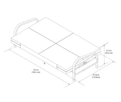 DHP Elbern Black Metal Futon With Cover -Living Room Furniture Store 810599700 810600181 810600182 A8 2