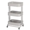 Opal Gray 3-Tier Rolling Cart -Living Room Furniture Store 810606569 A0 1