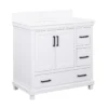 DHP Atwater Living Mills White Bathroom Vanity With Sink