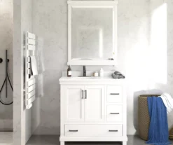 DHP Atwater Living Mills White Bathroom Vanity With Sink -Living Room Furniture Store 810610511 B0 5