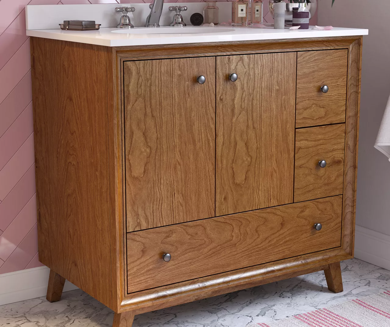 DHP Atwater Living Delias Bathroom Vanity With White Sink 6 DHP Atwater Living Delias Bathroom Vanity With White Sink - Image 4