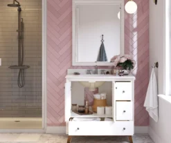 DHP Atwater Living Delias Bathroom Vanity With White Sink 35 DHP Atwater Living Delias Bathroom Vanity With White Sink -Living Room Furniture Store 810610514 B0 4