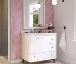 DHP Atwater Living Delias Bathroom Vanity With White Sink 36 DHP Atwater Living Delias Bathroom Vanity With White Sink -Living Room Furniture Store 810610514 B0 5