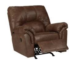 Bladen Coffee Faux Leather Rocker Recliner -Living Room Furniture Store 810612226 1
