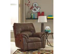 Bladen Coffee Faux Leather Rocker Recliner -Living Room Furniture Store 810612226 9