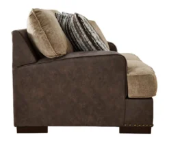 Alesbury Brown Faux Leather Loveseat -Living Room Furniture Store 810612253 4