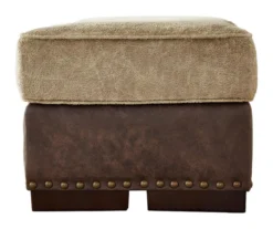 Alesbury Brown Faux Leather Ottoman 9 Alesbury Brown Faux Leather Ottoman -Living Room Furniture Store 810612254 3