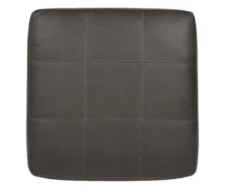 Aberton Gray Faux Leather Oversize Accent Ottoman -Living Room Furniture Store 810612302 4