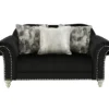 Harriotte Black Loveseat -Living Room Furniture Store 810612312