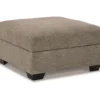Creswell Gray Storage Ottoman -Living Room Furniture Store 810612338 1