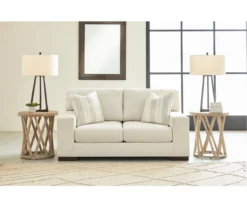 Maggie White Loveseat -Living Room Furniture Store 810612353 5
