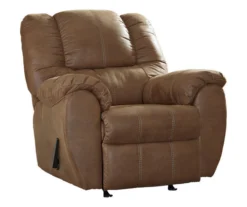 McGann Saddle Faux Leather Rocker Recliner -Living Room Furniture Store 810612511 A0 2
