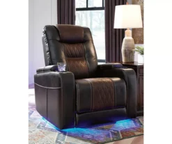 Composer Brown Faux Leather Power Recliner -Living Room Furniture Store 810612553 2