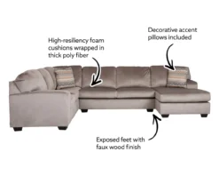Broyhill Keeler Graystone Sectional -Living Room Furniture Store 810613218 810613219 810613220 X0 1 1