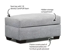 Parkdale Dove Storage Ottoman -Living Room Furniture Store 810616031 X0 1 1