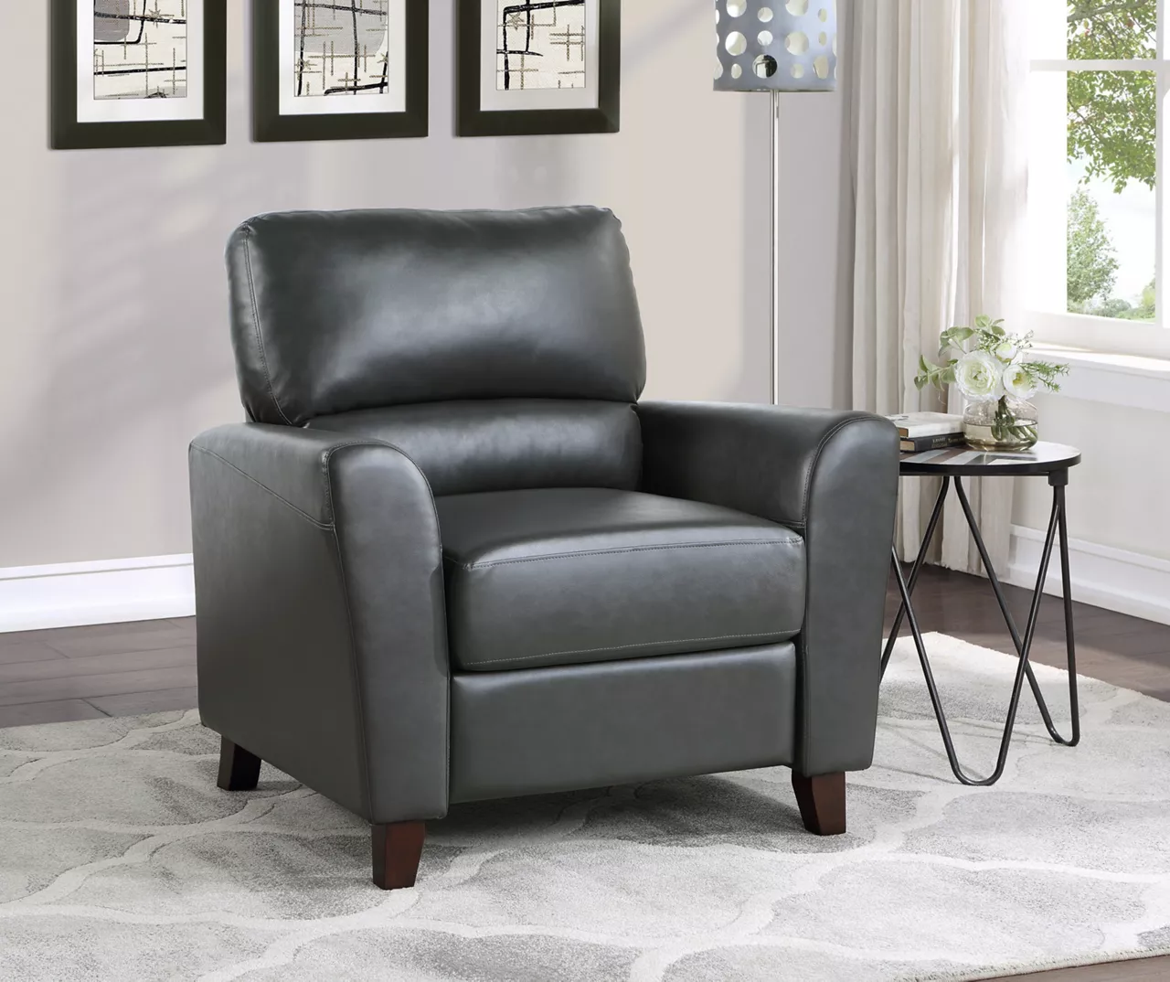 Dublin Gray Push-Back Recliner 4 Dublin Gray Push-Back Recliner - Image 2