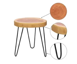 Live Edge Acacia Side Table -Living Room Furniture Store 810616676 A0 1