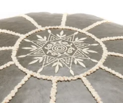 Moroccan Vegan Leather Pouf 7 Moroccan Vegan Leather Pouf -Living Room Furniture Store 810617353 A8