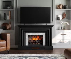 53.5" Black Petite Grand Electric Fireplace Console -Living Room Furniture Store 810617767 B0 2