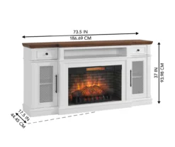 73.5" Castillo Electric Fireplace Console -Living Room Furniture Store 810617768 A6