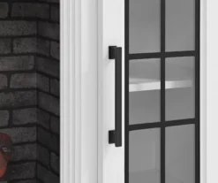 60" White 2-Door Electric Fireplace Console -Living Room Furniture Store 810618088 A8 1