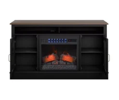 59.5" Black CoolGlow Electric Fireplace & Fan Console -Living Room Furniture Store 810620259 A0 2
