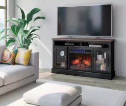 59.5" Black CoolGlow Electric Fireplace & Fan Console -Living Room Furniture Store 810620259 B0 2