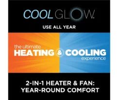 59.5" Black CoolGlow Electric Fireplace & Fan Console -Living Room Furniture Store 810620259 M7