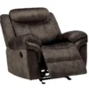 Zubaida Chocolate Velvet Glider Recliner -Living Room Furniture Store 810620367 A0 1