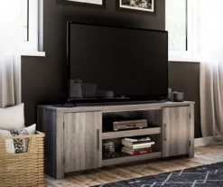 60" Aldridge Gray Oak TV Stand 12 60" Aldridge Gray Oak TV Stand -Living Room Furniture Store 810621024 A0 2