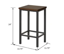 Walnut 3-Piece Pub Dining Set -Living Room Furniture Store 810641657 A6 2