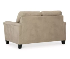 Tishen Pebble Sand Faux Leather Loveseat -Living Room Furniture Store 810669862 A2