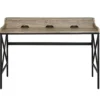 Corday Gray Wood Writing Desk With USB Charing -Living Room Furniture Store 810680820 A0