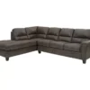 Signature Design By Ashley Navi Smoke Faux Leather Sectional With Left-Facing Chaise -Living Room Furniture Store combo760010