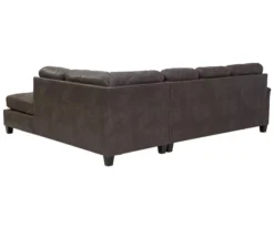 Signature Design By Ashley Navi Smoke Faux Leather Sectional With Right-Facing Chaise 8 Signature Design By Ashley Navi Smoke Faux Leather Sectional With Right-Facing Chaise -Living Room Furniture Store combo760011 2