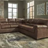 Signature Design By Ashley Bladen Coffee 3-Piece Faux Leather Sectional With Right-Facing Loveseat -Living Room Furniture Store combo760020 2