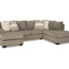 Signature Design By Ashley Creswell Gray Sectional With Right-Facing Chaise -Living Room Furniture Store combo860031