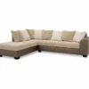 Signature Design By Ashley Keskin Corduroy Faux Leather Sectional With Left-Facing Chaise -Living Room Furniture Store combo870005