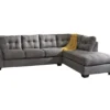 Signature Design By Ashley Maier Charcoal Sectional With Right-Facing Chaise -Living Room Furniture Store combo870017