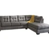 Signature Design By Ashley Maier Charcoal Full Sleeper Sectional With Right-Facing Chaise -Living Room Furniture Store combo870020