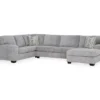 Broyhill Pembrey Pewter 3-Piece Sectional -Living Room Furniture Store combo980194